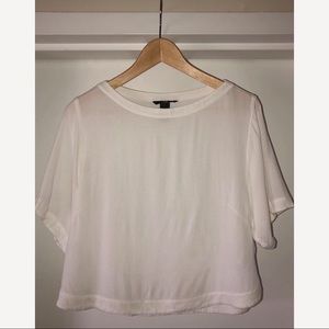 H&M Basic Loose Fit Cropped S/s Top